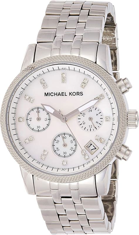 mk5020 michael kors stainless steel bracelet watch|Michael Kors Chronograph Mother of Pearl Dial Ladies Watch .